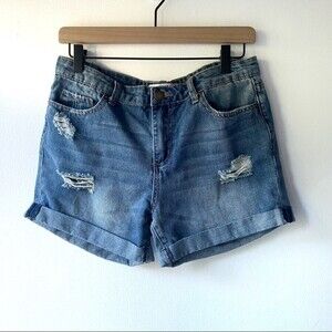 velvet heart denim paris relaxed roll up shorts